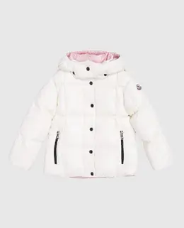 Moncler ENFANT: Белый пуховик 