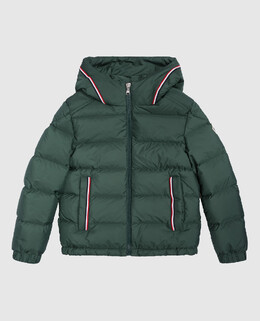 Moncler ENFANT: Зелені пуховики 
