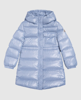 Moncler ENFANT: Голубой пуховик 