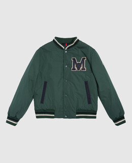 Moncler ENFANT: Зелёная куртка 