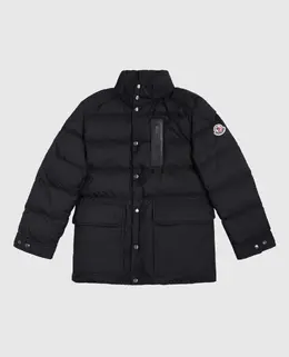 Moncler ENFANT: Чёрная куртка 