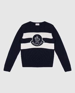Moncler ENFANT: Синий свитер 