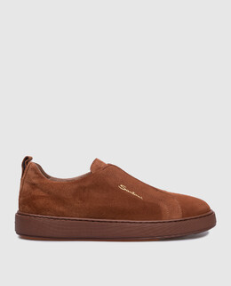 Santoni: Коричневые мокасины 