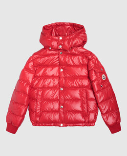 Moncler ENFANT: Красный пуховик 