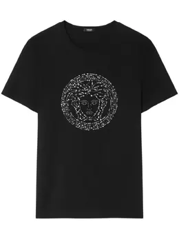 Versace: Чёрная футболка  Medusa