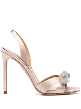 Aquazzura: Светлые сандалии  Bow Tie