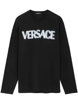 Versace: Чёрная футболка  Medusa