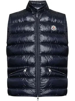Moncler: Синий жилет 
