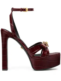 Versace: Бордовые сандалии  Gianni
