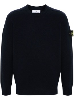 Stone Island: Синий свитер  Compass