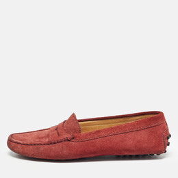 Tod's: Красные мокасины  Gommino