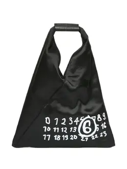 MM6 Maison Margiela: Чёрная сумка-шоппер 