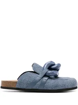 JW Anderson: Синие туфли  Chain Loafer