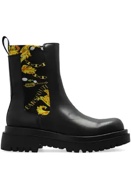 Versace Jeans Couture: Чёрные ботинки 