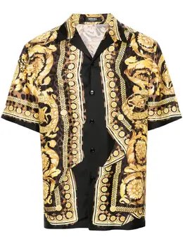 Versace: Шёлковая рубашка  Barocco