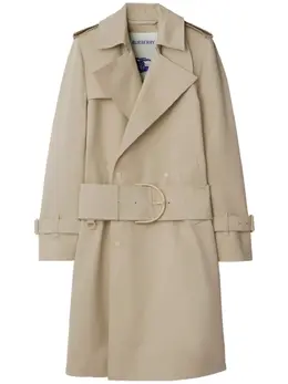 Burberry: Бежевый плащ 