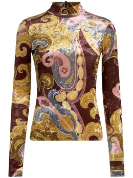 ETRO: Бордовый топ 