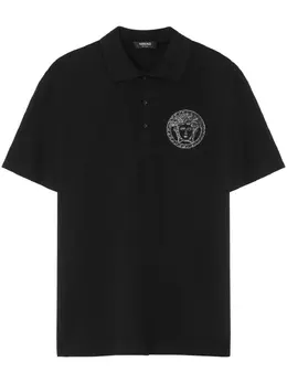 Versace: Чёрное поло  Medusa