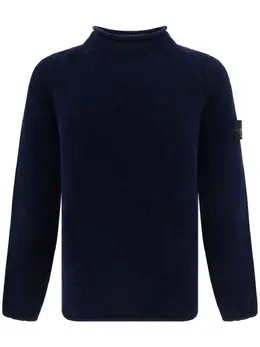 Stone Island: Синий свитер 