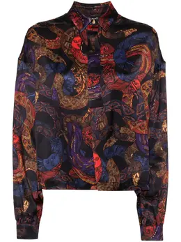 Just Cavalli: Рубашка со змеиным принтом 