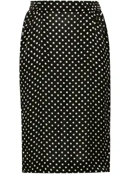 Saint Laurent: Юбка в горошек 