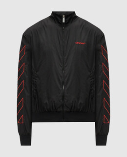 Off-White: Чорні куртки 