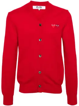Comme Des Garçons Play: Кардиган  Double Heart из шерсти