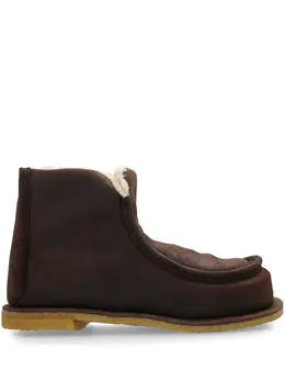 JW Anderson: Коричневые ботинки 