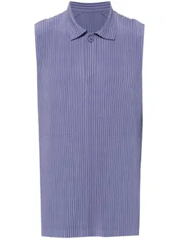 Homme Plissé Issey Miyake: Фиолетовое поло 