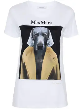 Max Mara: Белая футболка 