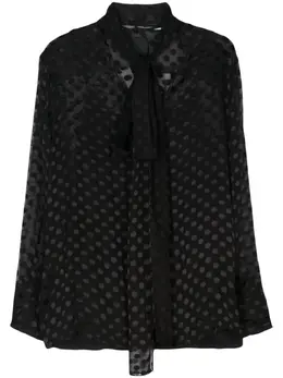 Givenchy: Блуза в горошек 
