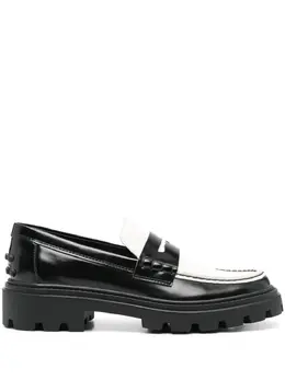 Tod's: Двухцветные лоферы 