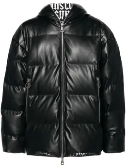 Versace Jeans Couture: Кожаное пальто 