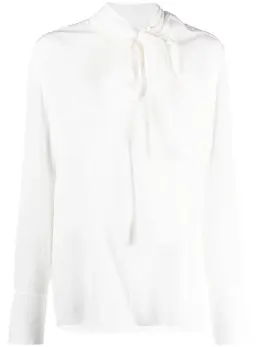 Givenchy: Блуза с бантом 