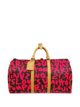 Louis Vuitton Pre-Owned: Розовая дорожная сумка 