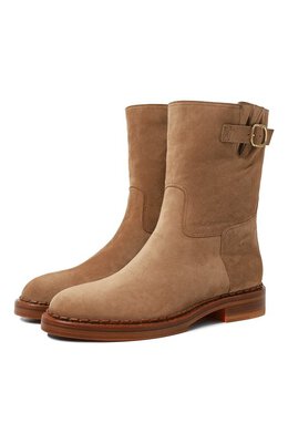 Santoni: Бежевые ботинки 