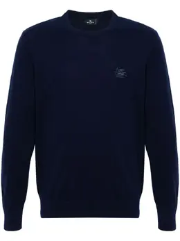 ETRO: Синий свитер  Pegaso