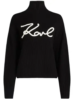 Karl Lagerfeld: Трикотажный топ  Signature