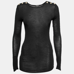 Balmain: Чёрный свитер 