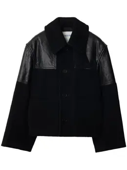 Burberry: Кожаная куртка 