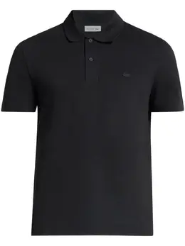 Lacoste: Чёрное поло 
