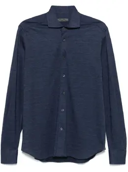 Corneliani: Синяя рубашка 