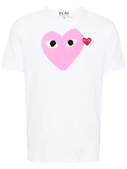 Comme Des Garçons Play: Белая футболка  Heart