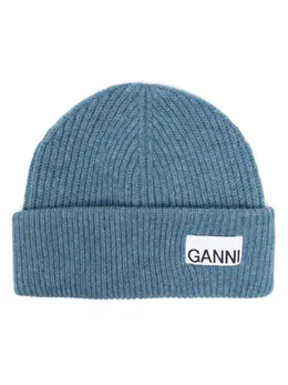 GANNI: Голубая шапка 