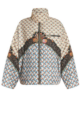 ETRO: Голубой пуховик 