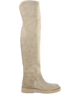 Santoni: Бежевые ботинки 