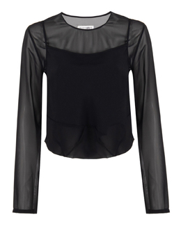 MM6 Maison Margiela: Чёрная блуза 