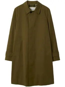 Burberry: Зелёное пальто 