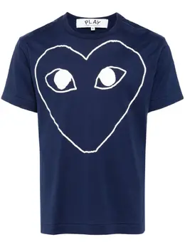 Comme Des Garçons Play: Футболка  Heart с принтом