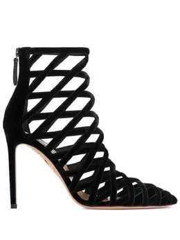 Aquazzura: Чёрные ботинки 